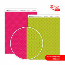Бумага дизайнерская двусторонняя матовая Color style 6, 21х29,7 см, 200 г м2, ROSA TALENT