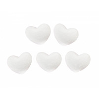 Набір пінопластових сердець, 6*3см, 5шт