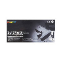 Пастель сухая, проф, мягкая, УГОЛЬ 12цв, квадр, MP-12С, MUNGYO