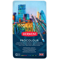 Набір кольорових олівців Procolour, 12кол. метал. Derwent