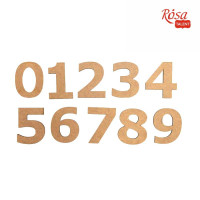 Набор заготовок Цифра 9, МДФ, высота 10 см, 5 шт, ROSA TALENT