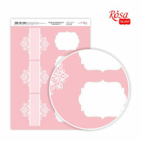 Бумага дизайнерская односторонняя Love story 4, 21х29,7 см, глянцевая, 250 г м2, ROSA TALENT