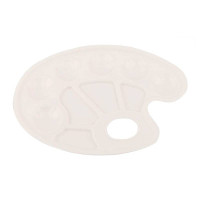 Палитра пластиковая овальная, с лунками, (17х23,5 см,), D,K,ART CRAFT