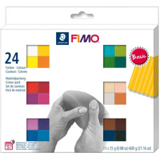 Набор пластики Basic Colours, 24х25гр, Fimo