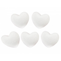 Набір пінопластових сердець, 8*3см, 5шт