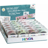 Дисплей бумажных скотчев Stamp 34 мм х 2,4 м, 24 шт, Heyda