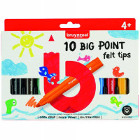 Набір дитячих кольорових фломастерів BIG POINT, 10кол., Bruynzeel