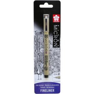 Лінер PIGMA MICRON (0.1), 0,25мм, Чорний, у блістері, Sakura