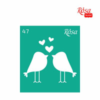 Трафарет багаторазовий самоклеючий, №47, 9х10см, серія „Love“, ROSA TALENT