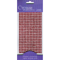 Стрази самоклеючі, Червоні, 5мм, 375шт, ROSA TALENT