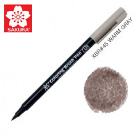 Маркер акварельний пензель KOI Sakura, Сірий теплий №45
