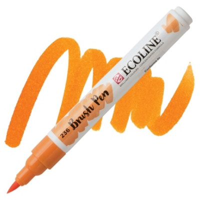 Ручка-кисточка Ecoline Brushpen (236), Оранжева світла, Royal Talens