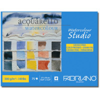 Склейка для акварели Watercolor Studio A4 (27х35 см), 300 г м2, 75л, среднее зерно, Fabriano
