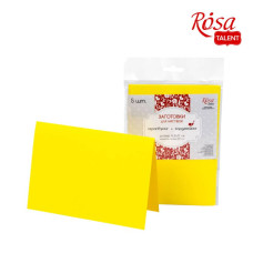 Набор заготовок для открыток 5 шт, 16,8х12 см, №2, желтый, 220 г м2, ROSA TALENT