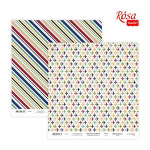 Папір для скрапбукінгу „Make your journey“ 3, двосторонній, 30,48х30,48см, 200 г/м2, ROSA TALENT