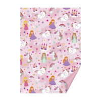 Бумага с рисунком Единорог и принцеса , 50х70 см, 300 г м2, Heyda