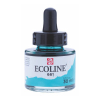 Краска акварельная жидкая Ecoline 661 Бирюзовая зеленая, 30 мл, Royal Talens