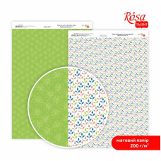 Бумага дизайнерская двусторонняя матовая Нежность цветов 5, 21х29,7 см, 200 г м2, ROSA TALENT