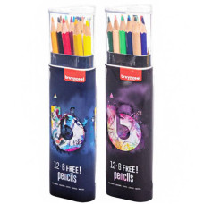 Набір кольорових олівців Темний 12+6 шт, Bruynzeel