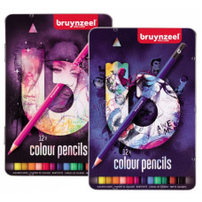 Набор цветных карандашей Темный 12 шт, Bruynzeel