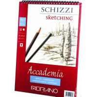 Альбом на спирали Accademia А5 (14,8х21см) 120 г м2, 50л, мелкое зерно, Fabriano