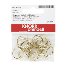 Набір металевих обручок, Золотий, Д:2 см, 24 шт, KnorrPrandell