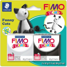 Набор Fimo Kids, Забавный котенок 2 цв.х42 г, Fimo