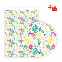 Бумага дизайнерская односторонняя Floral garden 3, 21х29,7 см, глянцевая, 250 г м2, ROSA TALENT