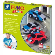 Набор пластики Fimo kids, Полицейские авто , 4 цв. х 42 г, Fimo