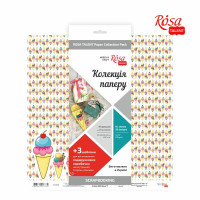 Набор бумаги для скрапбукинга Cake delicious, двуст, 30,48х30,48 см, 200 г м2, 16 л, ROSA TALENT