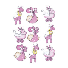Набор декоративных элементов Детский 1, розовой, 9 шт, Knorr Prandell