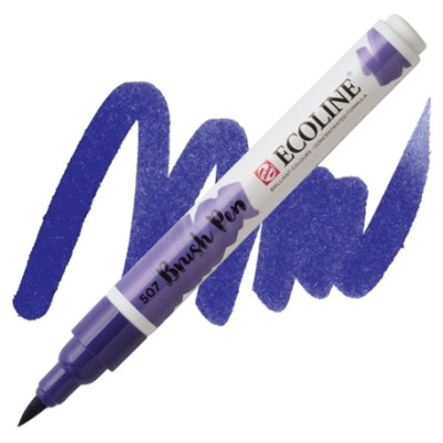 Пензель-ручка Ecoline Brushpen (507), Ультрамарин фіолетовий, Royal Talens