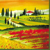 Декупажные салфетки Тоскана , 33х33 см, 18,5 г м2, 20 шт, Ambiente