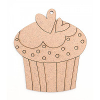 Заготовка Кекс 2, 5 шт, ДВП, 8,5х7,5х0,3 см, ROSA TALENT