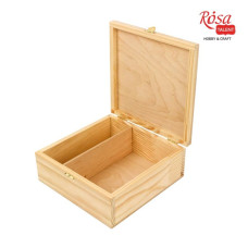 Скринька дерев'яна з замком, 2 секції, 20х20х8см, ROSA TALENT