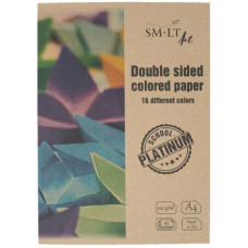 Цветная бумага (двусторонняя) Platinum А4, 150/м2, 16л, SMILTAINIS