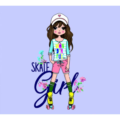 Набір-стандарт, картина за номерами, „Skate Girl“, 35х45см, ROSA START