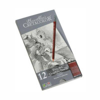 Набор графитных карандашей Cleos, 12 шт, метал. упаковка, Cretacolor