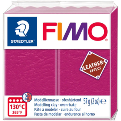 Пластика Leather-effect, Розовый, 57 гра мм, Fimo