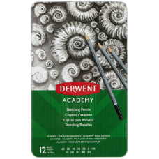Набор графитных карандашей Academy, 12 шт Derwent