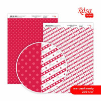 Папір дизайнерський двосторонній матовий „Love“ 7, 21х29,7 см, 200 г/м2, ROSA TALENT