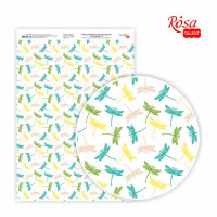 Папір дизайнерський односторонній „Floral garden“ 4, 21х29,7 см, глянцевий, 250 г/м2, ROSA TALENT