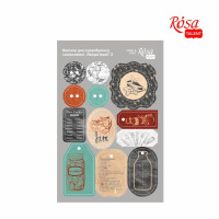 Высечки для скрапбукинга, самоклеящиеся Recipe book 2, картон, 12,8х20 см, ROSA TALENT