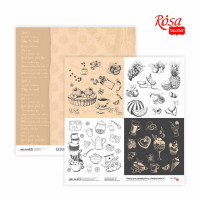 Бумага для скрапбукинга Recipe book 6, двусторонняя, 30,48х30,48 см, 200 г м2, ROSA TALENT