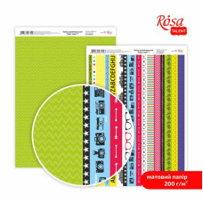 Бумага дизайнерская двусторонняя матовая Color style 7, 21х29,7 см, 200 г м2, ROSA TALENT