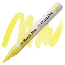 Ручка-кисточка Ecoline Brushpen (205), Желтая лимонная, Royal Talens