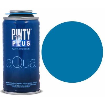 Краска аэрозоль на водной основе Aqua, Голубая, 150 мл, PINTYPLUS