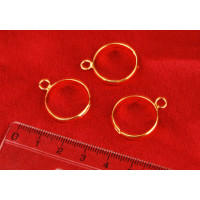 Основа для колец, 8х3 мм, Золото, 3шт., Margo