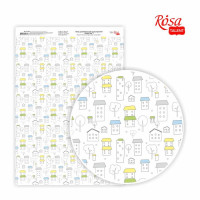 Бумага дизайнерская односторонняя Sweet Boy 1, 21х29,7 см, глянцевая, 250 г м2, ROSA TALENT