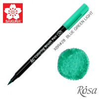 Маркер-кисточка акварельные KOI, Зелено-синий (28), Sakura